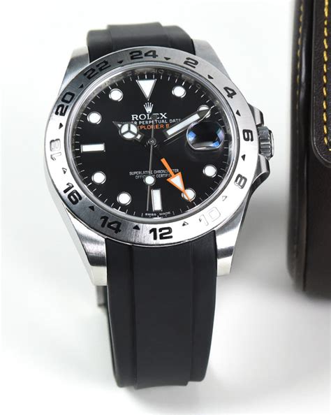 rolex explorer 2 kautschuk|rolex explorer ii rubber strap.